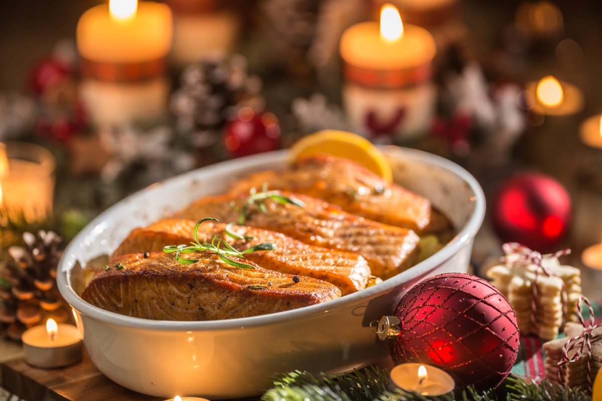 Vianočná večera s lososom